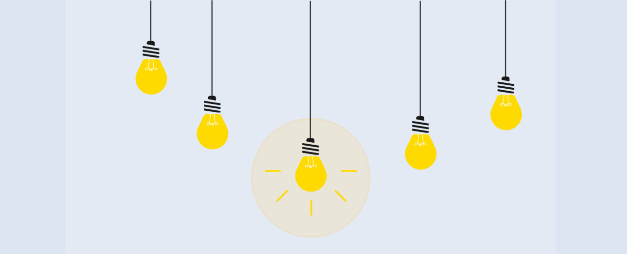 Decorative image with lightbulbs